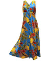 Pineapples Long Maxi Cocktail Vintage Dress