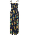 Pineapples Rayon Maxi Long Smock Dress