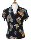 Pineapples Women's Fitted Hawaiian Shirt