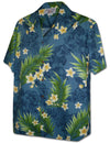 Plumeria Cotton Men's Hawaiian Shirt