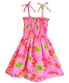 Plumeria Girl's Hawaiian Smock Dress