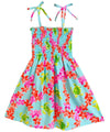 Plumeria Girl's Hawaiian Smock Dress