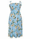 Plumeria Rayon Smocked Hawaiian Dress