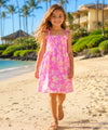 Plumeria Smock Tube Top Girls Dress Pink