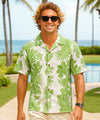 Kalino Poly Cotton Men's Aloha Shirt Green