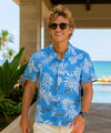 Outrigger Poly Cotton Aloha Shirt Sky Blue