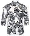 Polynesian 3/4 Sleeves Cotton Tribal Shirt