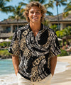 Polynesian Tatoo Rayon Hawaiian Shirt Black