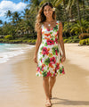 Punahou Knee Length Hawaiian Dress White
