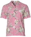 Kaeo Orchids Coral Rayon Aloha Shirt