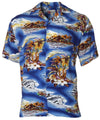 Ukulele Royal Blue Hawaiian Men's Shirt