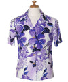 Short Sleeves Rayon Hibiscus Hawaiian Blouse