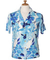 Short Sleeves Rayon Hibiscus Hawaiian Blouse