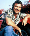 Rayon Magnum PI Star Orchid Black Aloha Shirt