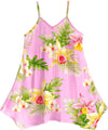 Rayon Orchids Girls V-Neck Smock Dress