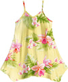 Rayon Orchids Girls V-Neck Smock Dress
