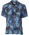 Short Sleeves Rayon Palms Men Aloha Shirt