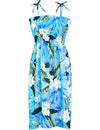 Rayon Plumeria Mailee Smock Tube Top Hawaiian Dress