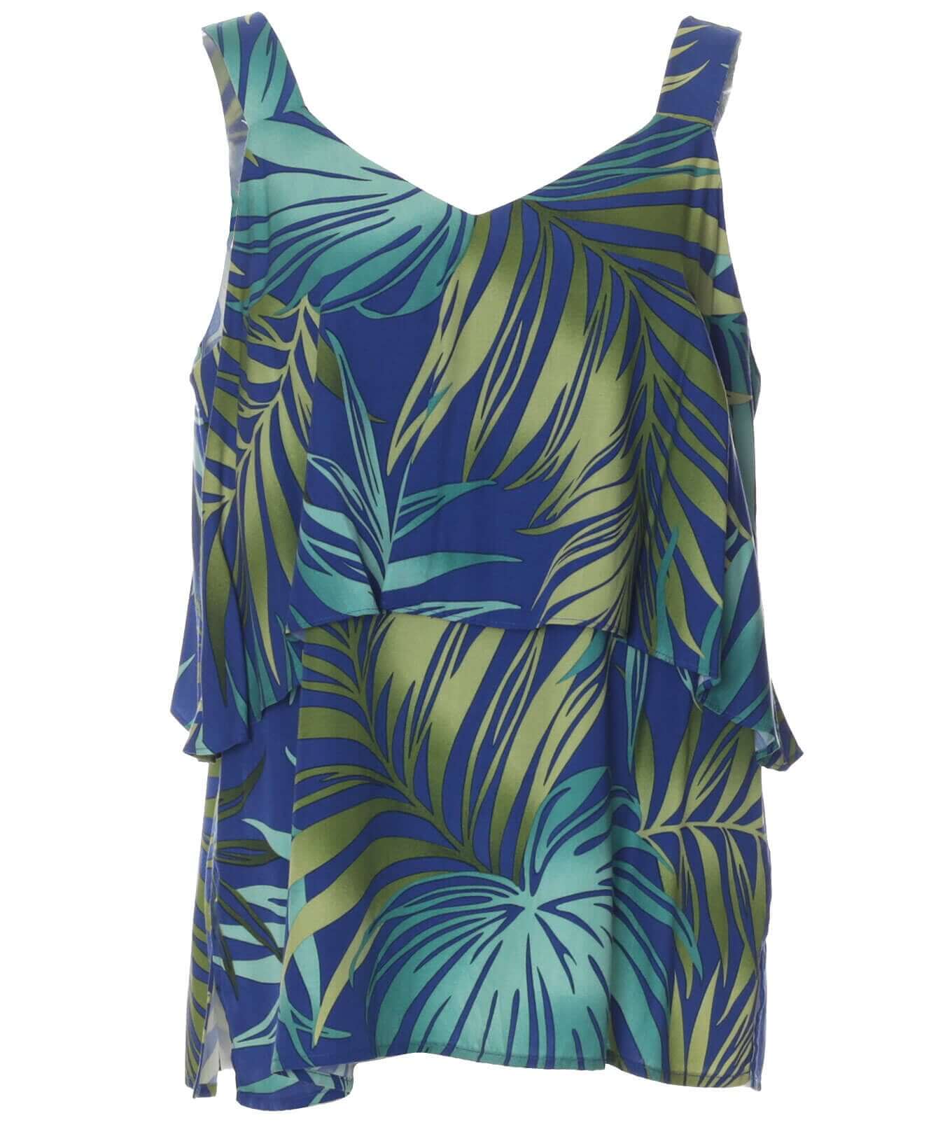 Rayon Tank Top Double Layer Designer Blouse
