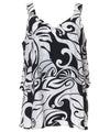 Rayon Tank Top Swirl Designer Front Blouse