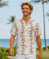 Bamboo Hawaiian Aloha Shirt White