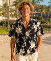 Rayon Orchids Men's Aloha Shirt Black