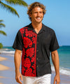 Side Panel Prince Kuhio Aloha Shirt Black