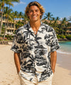 Short Sleeves Relax Fit Hawaiian Shirt Gray