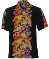 Retro Anthurium Panel Rayon Hawaiian Shirt