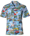 Route 66 Cotton Men Blue Aloha Shirt