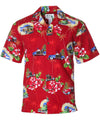 Santa Riding Woody Aloha Men's Shirt
