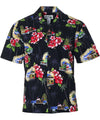 Santa Riding Woody Aloha Men's Shirt
