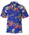 Santa Riding Woody Aloha Men's Shirt