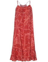 Short Adjustable Hawaiian Dress w/Ruffle Hem