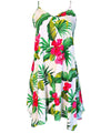 Short Dress with Scarf Hem Ewa Hibiscus
