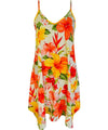 Short Hawaiian Dress with Scarf Hem