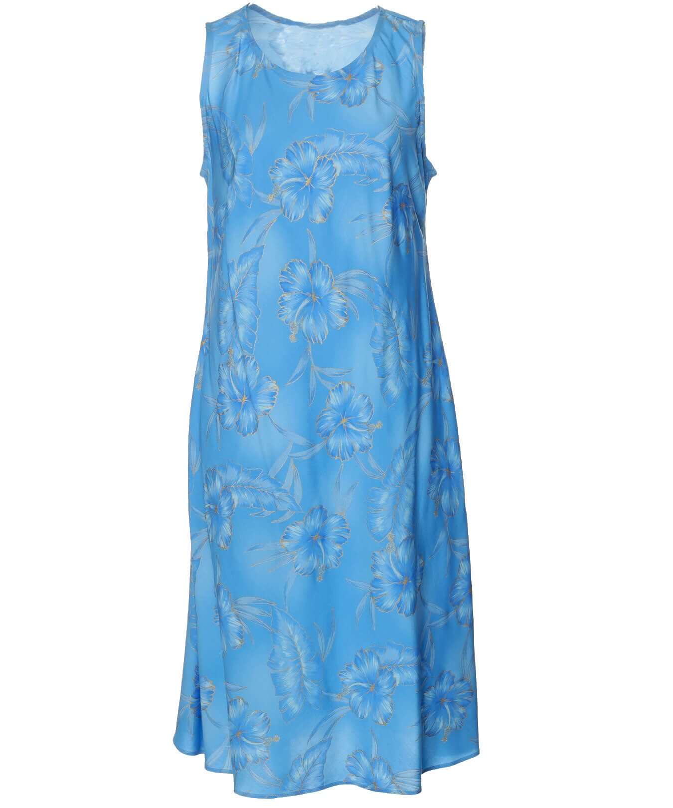 Short Hibiscus Rayon Hawaiian Dress