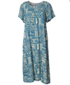 Sweetheart Neckline Rayon Hawaiian Muumuu Short Muumuu Dress