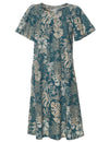 Kalokoi Forest Short Hawaiian Muumuu Dress