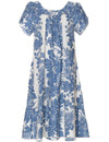 Poly Cotton Hibiscus Pull Over Muumuu Dress Short Muumuu Dress