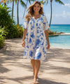 Sweetheart Neckline Short Muumuu Hawaiian Dress