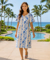 Sweetheart Neckline Short Muumuu Hawaiian Dress White