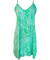 Short Rayon Hawaiian Dress with Scarf Hem