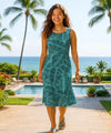 Banana Leaves Short Hawaiian Dress Green