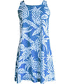 Pineapples A-Line Back Cutout Short Hawaiian Dress