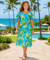 Pull Over Style Short Muumuu Orchids Dress