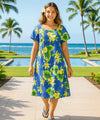 Pull Over Style Short Muumuu Orchids Dress