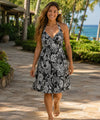 Makaha Short Rayon Halter Dress Black