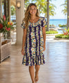 Luana Short Ruffled Muumuu Dress Purple