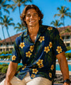 Short Sleeves Aloha Resort Kailua Men Shirt Navy
